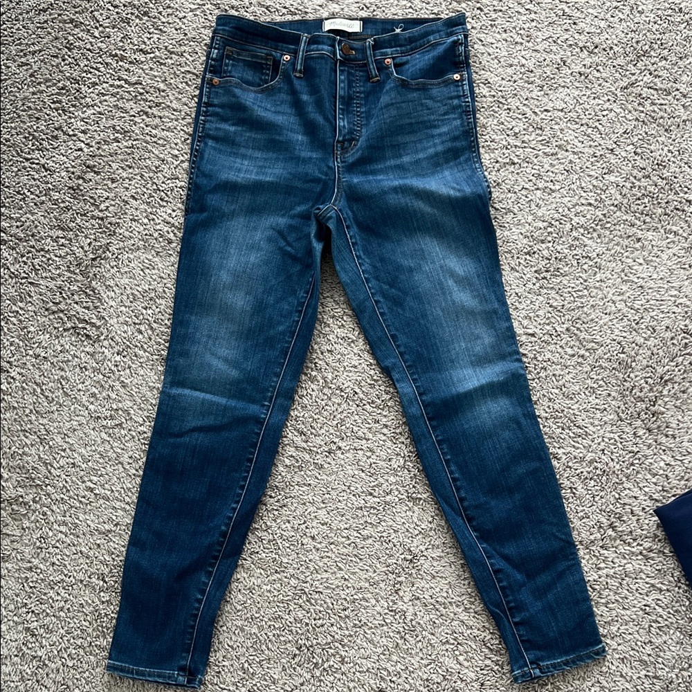 Madewell 10” High-Rise Skinny Dark Wash Jeans